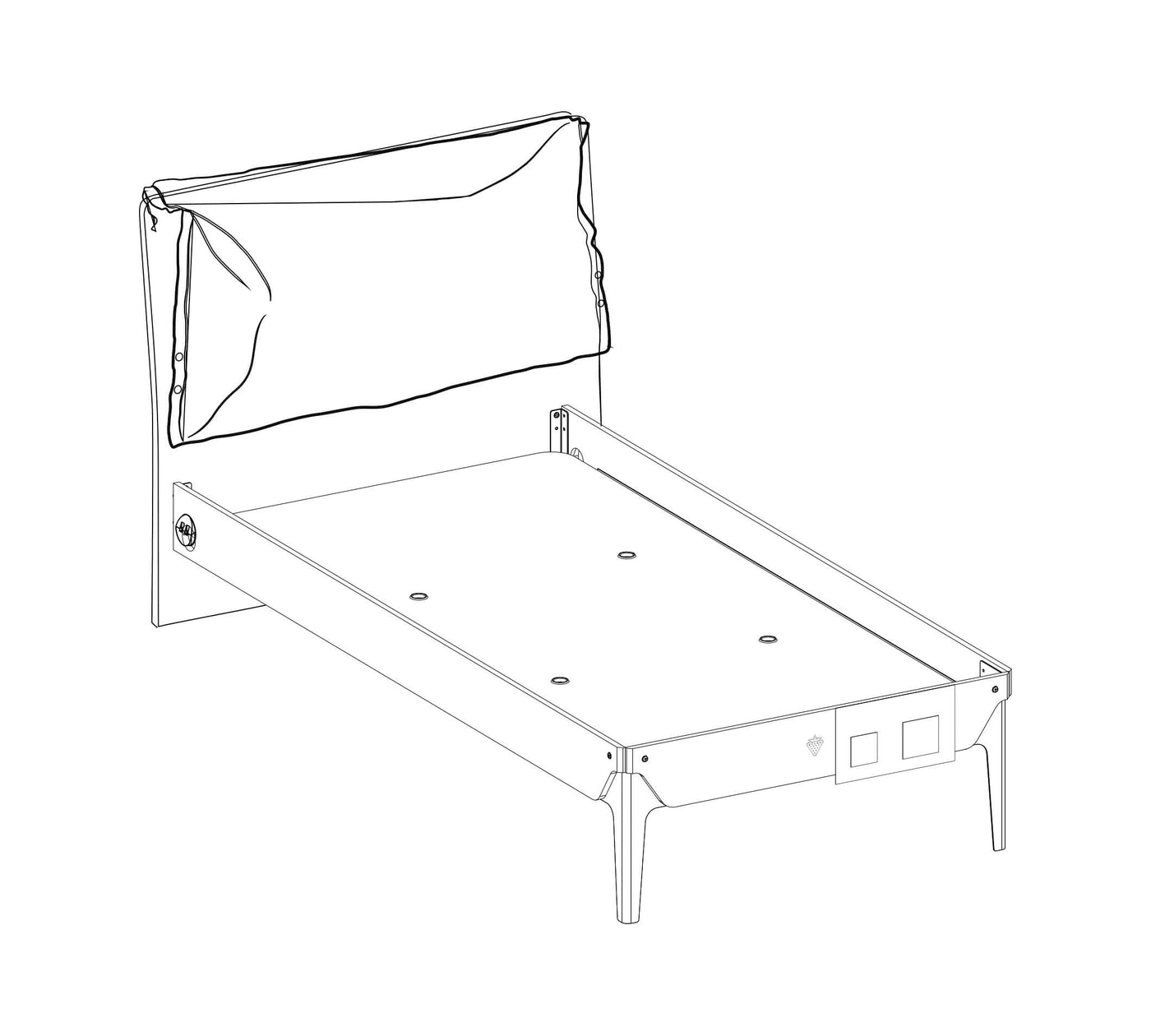 Trio Bed [120x200 Cm] - ON ORDER ONLY