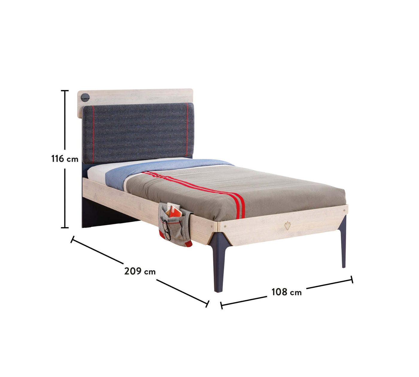 Trio Line Bed [100x200 Cm]
