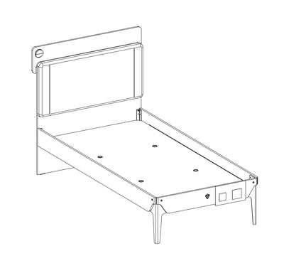 Trio Line Bed [100x200 Cm]