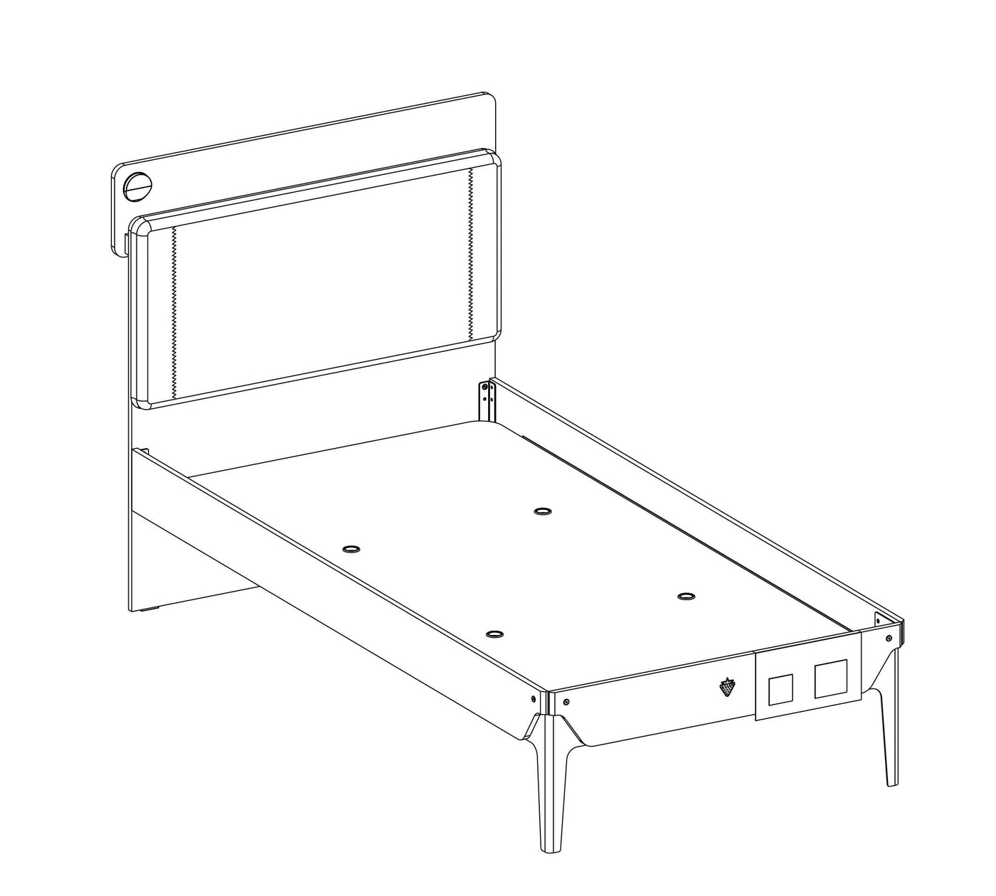 Trio Line Bed [120x200 Cm] - ON ORDER ONLY