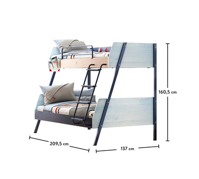 Trio Large Bunk Bed [90x200 - 120x200 Cm]