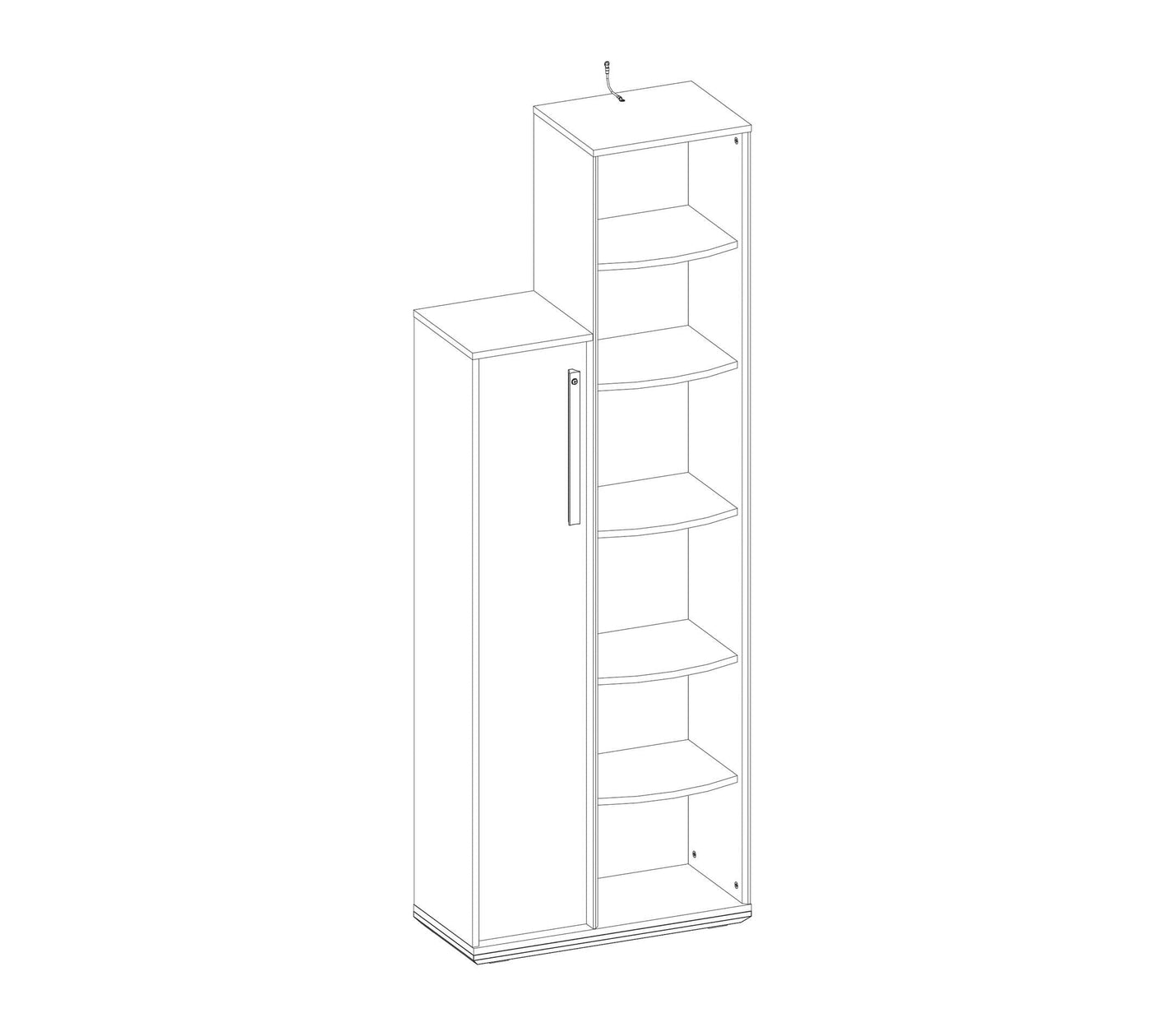 Trio Bookcase With Storage