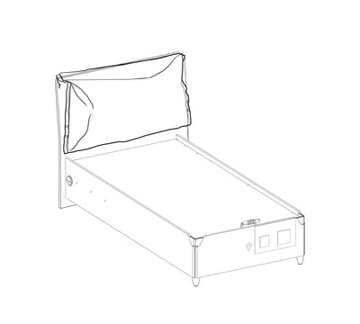 Trio Bed With Base [100x200 Cm]