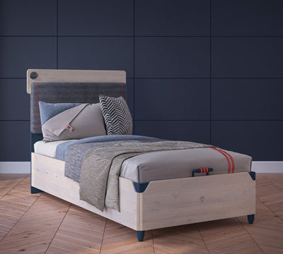 Trio Line Bed With Base [100x200 Cm]