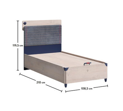 Trio Line Bed With Base [100x200 Cm]
