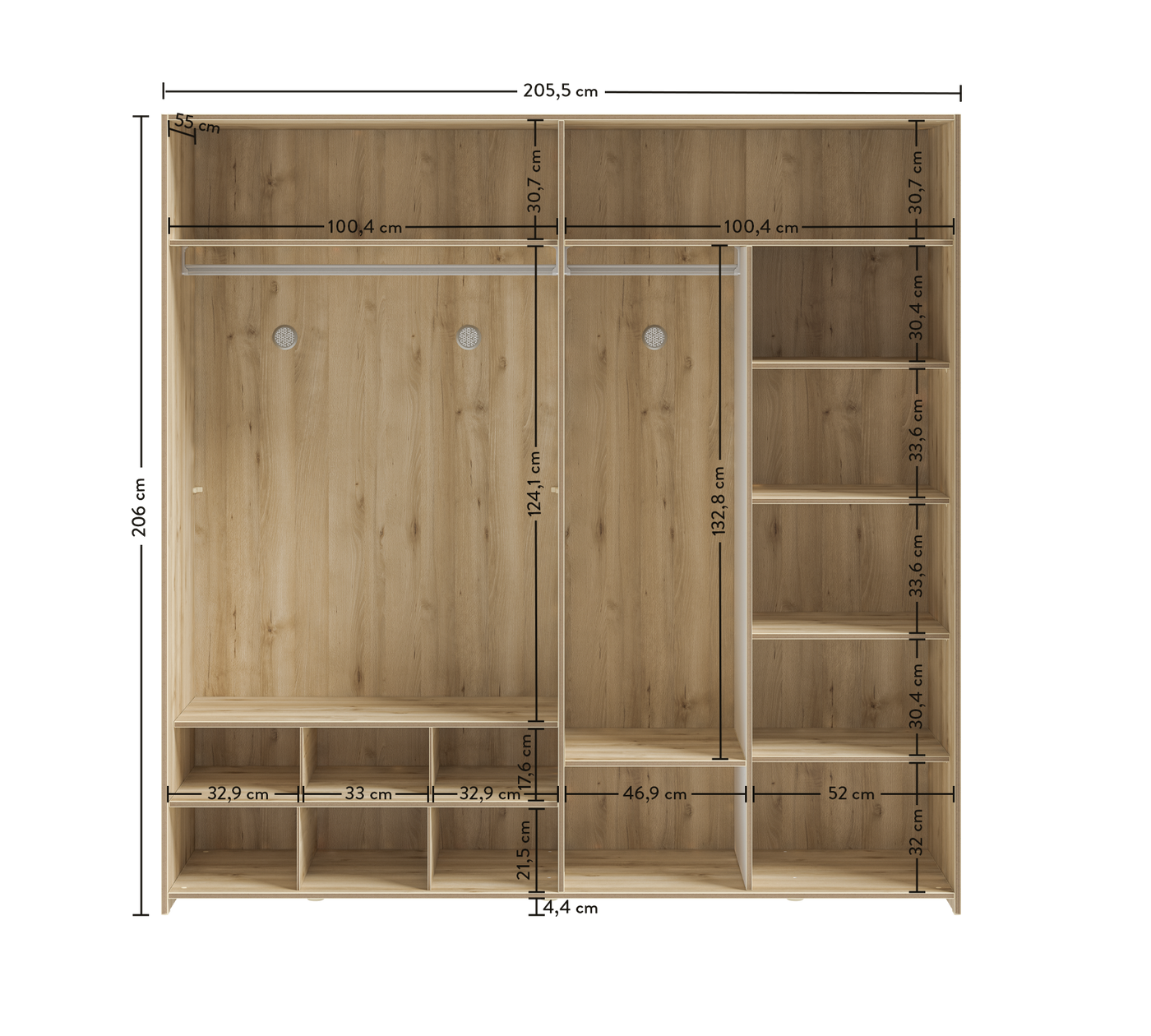 Modera 4 Doors Wardrobe - ON ORDER ONLY