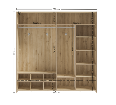 Modera 4 Doors Wardrobe - ON ORDER ONLY