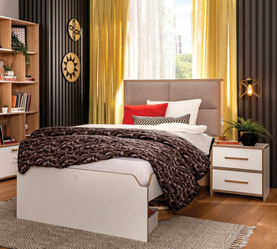 Modera Fabric Headed Bed [100x200 Cm]