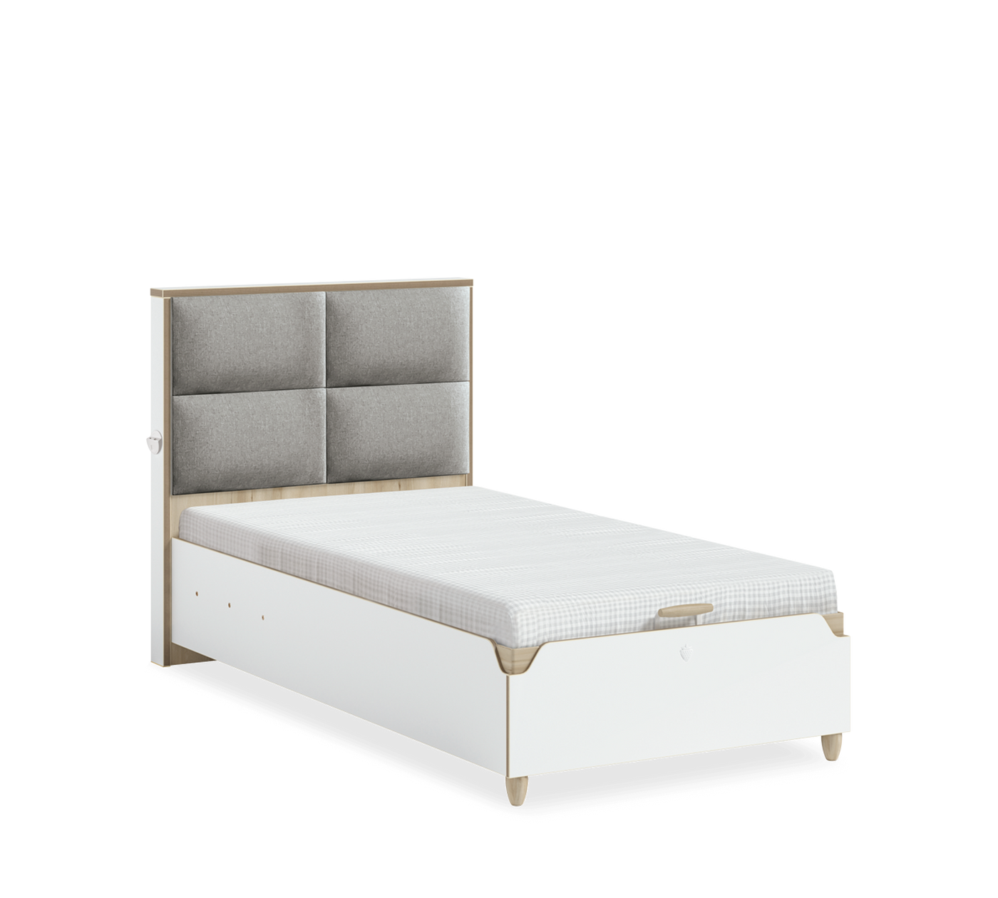 Modera Fabric Headed Bed With Base [100x200 Cm] - ON ORDER ONLY