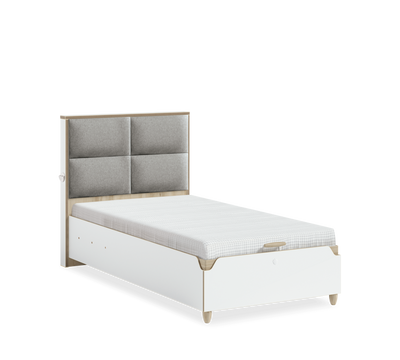 Modera Fabric Headed Bed With Base [100x200 Cm] - ON ORDER ONLY