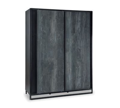 Dark Metal Sliding Wardrobe