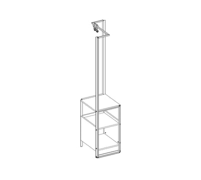Dark Metal Bookcase Without Door - ON ORDER ONLY