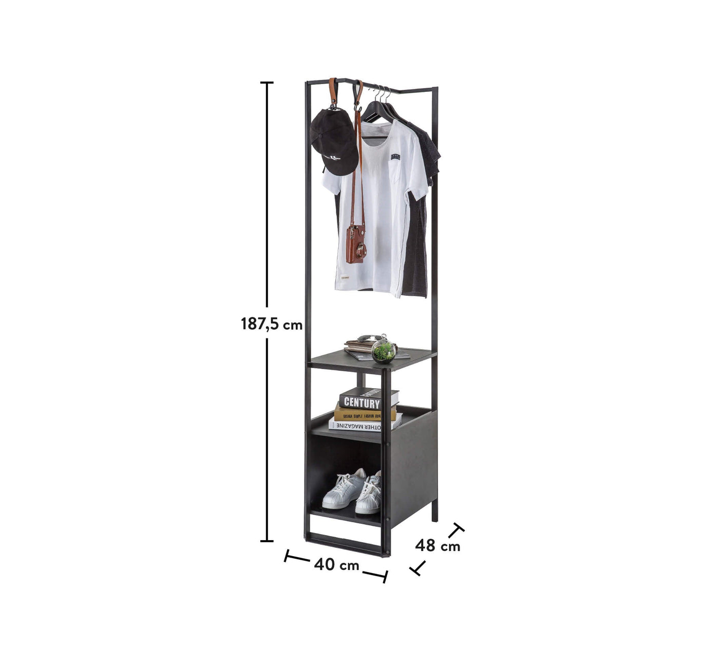 Dark Metal Bookcase Without Door - ON ORDER ONLY