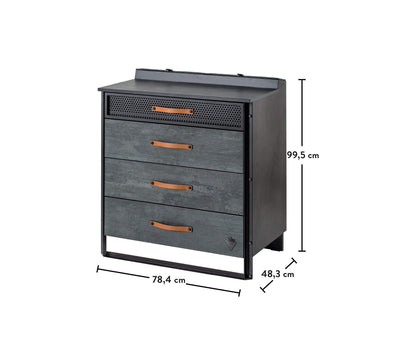 Dark Metal Dresser