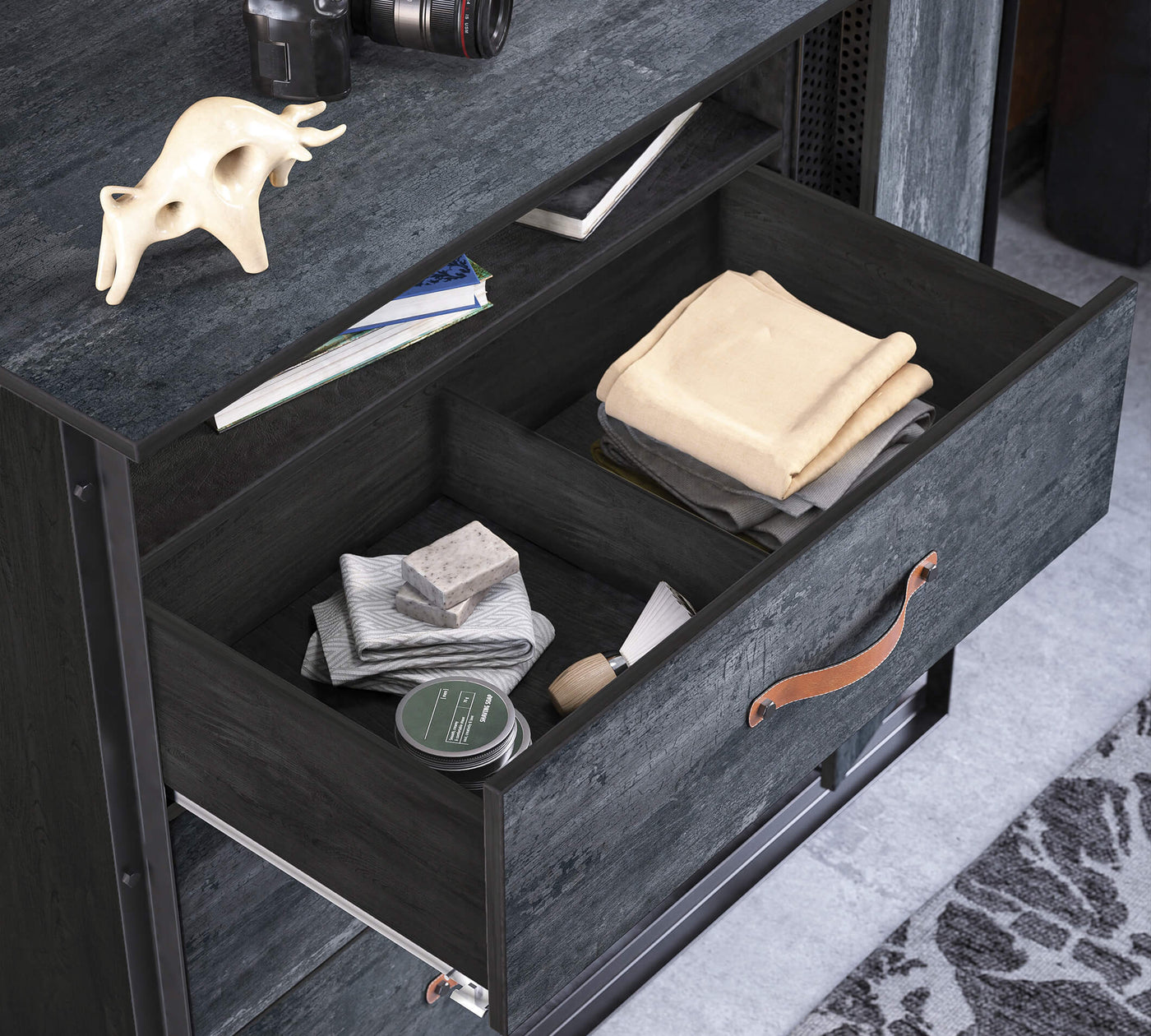 Dark Metal Large Dresser - ON ORDER ONLY