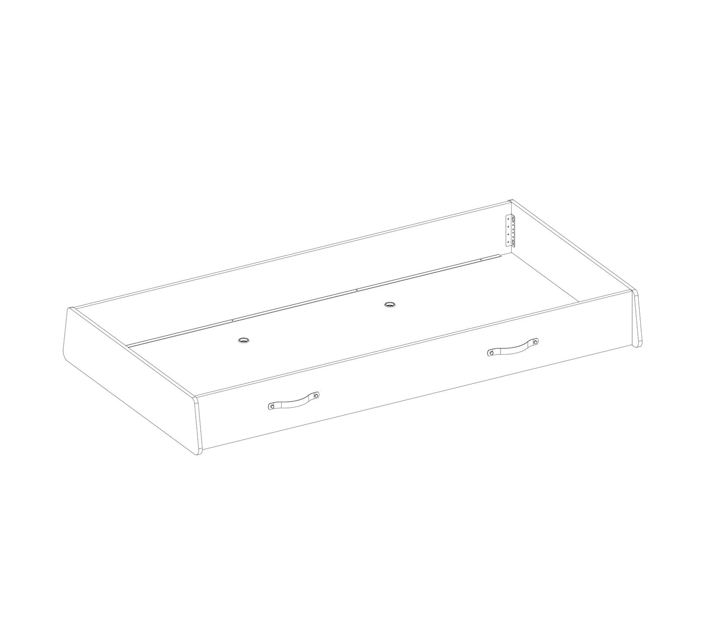 Dark Metal Pull-out Bed [90x190 Cm]