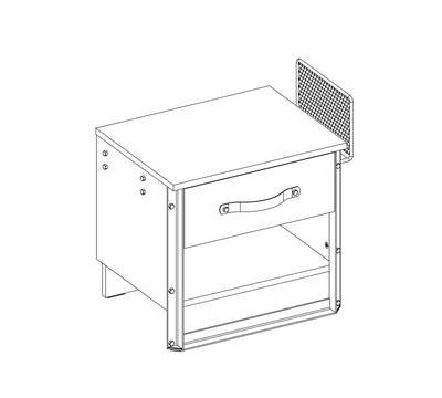 Dark Metal Nightstand
