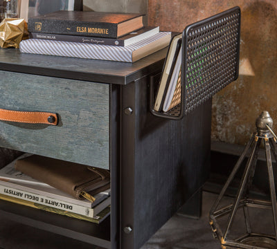 Dark Metal Nightstand