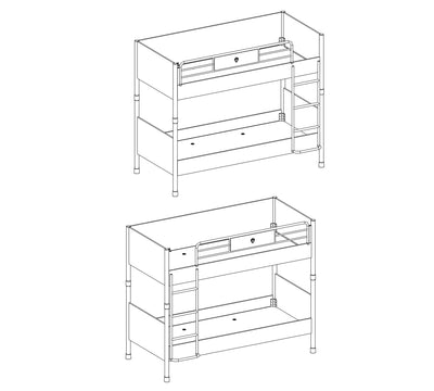 White bunk Bed [90x200 Cm]