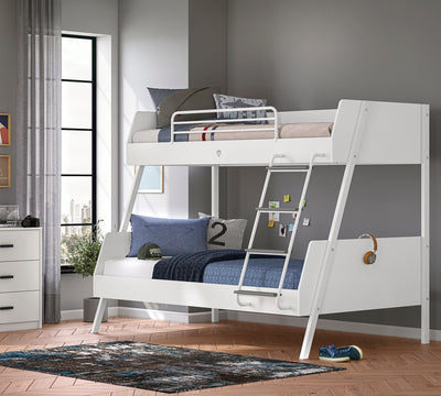 White Large Bunk Bed [90x200-120x200 Cm]