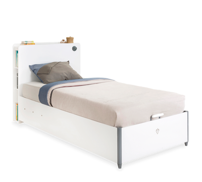 White Bed With Base [100x200 Cm]
