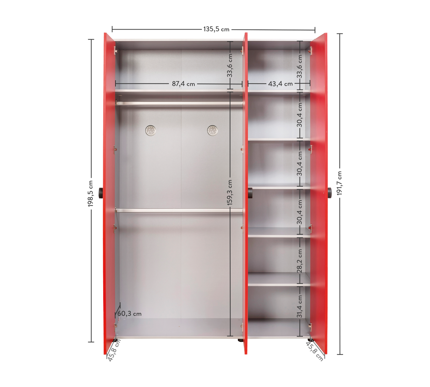 Race Cup 3 Doors Wardrobe