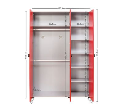 Race Cup 3 Doors Wardrobe