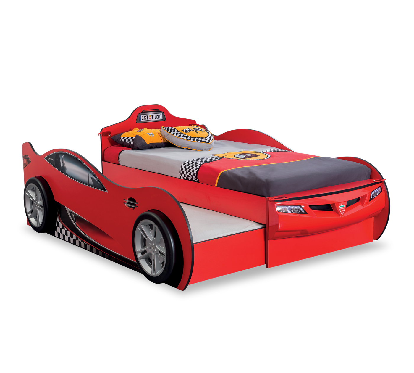 Race Cup Carbed [With Friend Bed] [Red] [90x190 - 90x180 Cm]