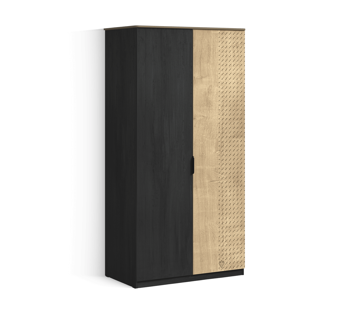 Black 2 Doors Wardrobe