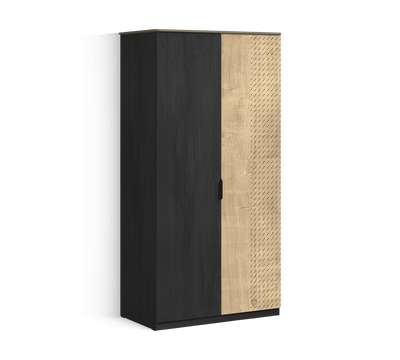 Black 2 Doors Wardrobe