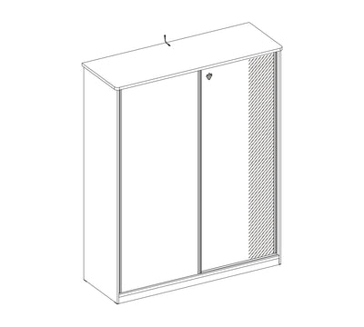 Black Sliding Wardrobe