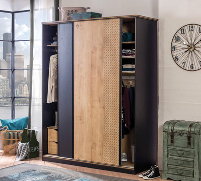Black Sliding Wardrobe