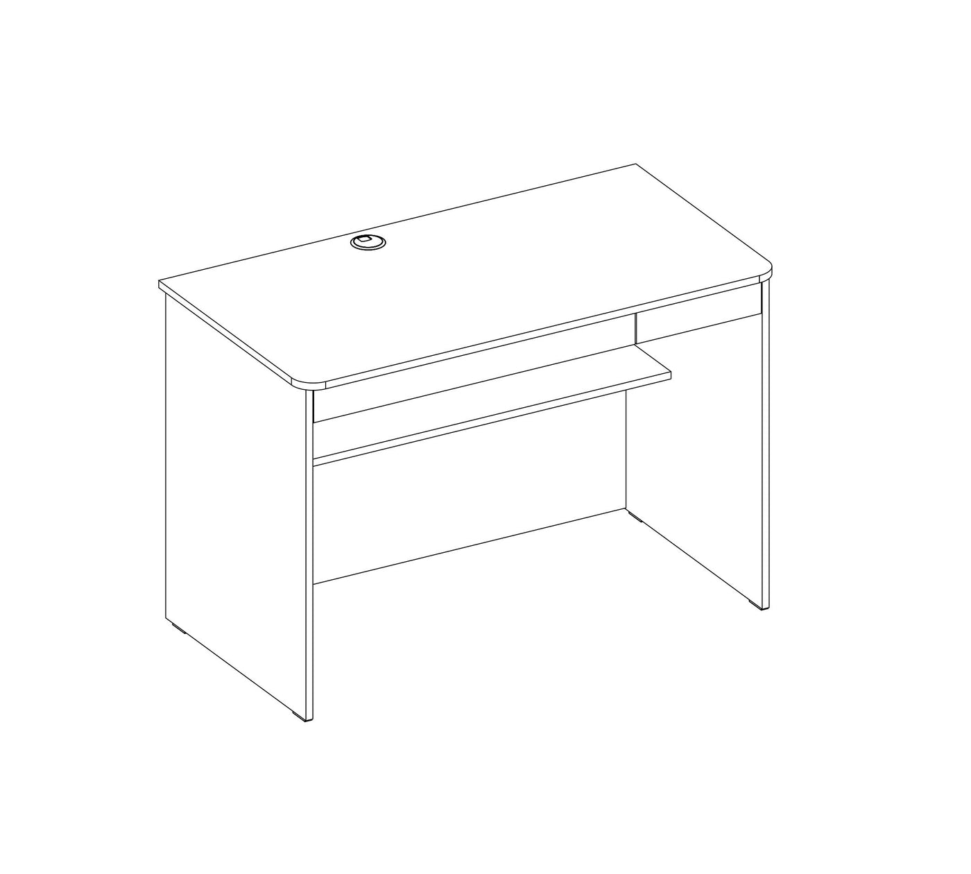 Black Small Study Desk - ON ORDER ONLY