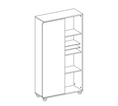Black Bookcase With Storage
