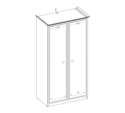 Selena Pink 2 Doors Wardrobe