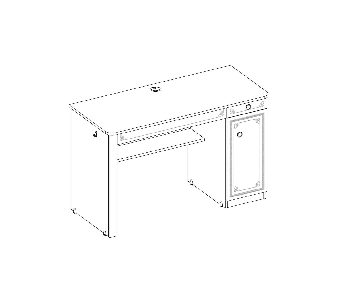 Selena Pink Study Desk