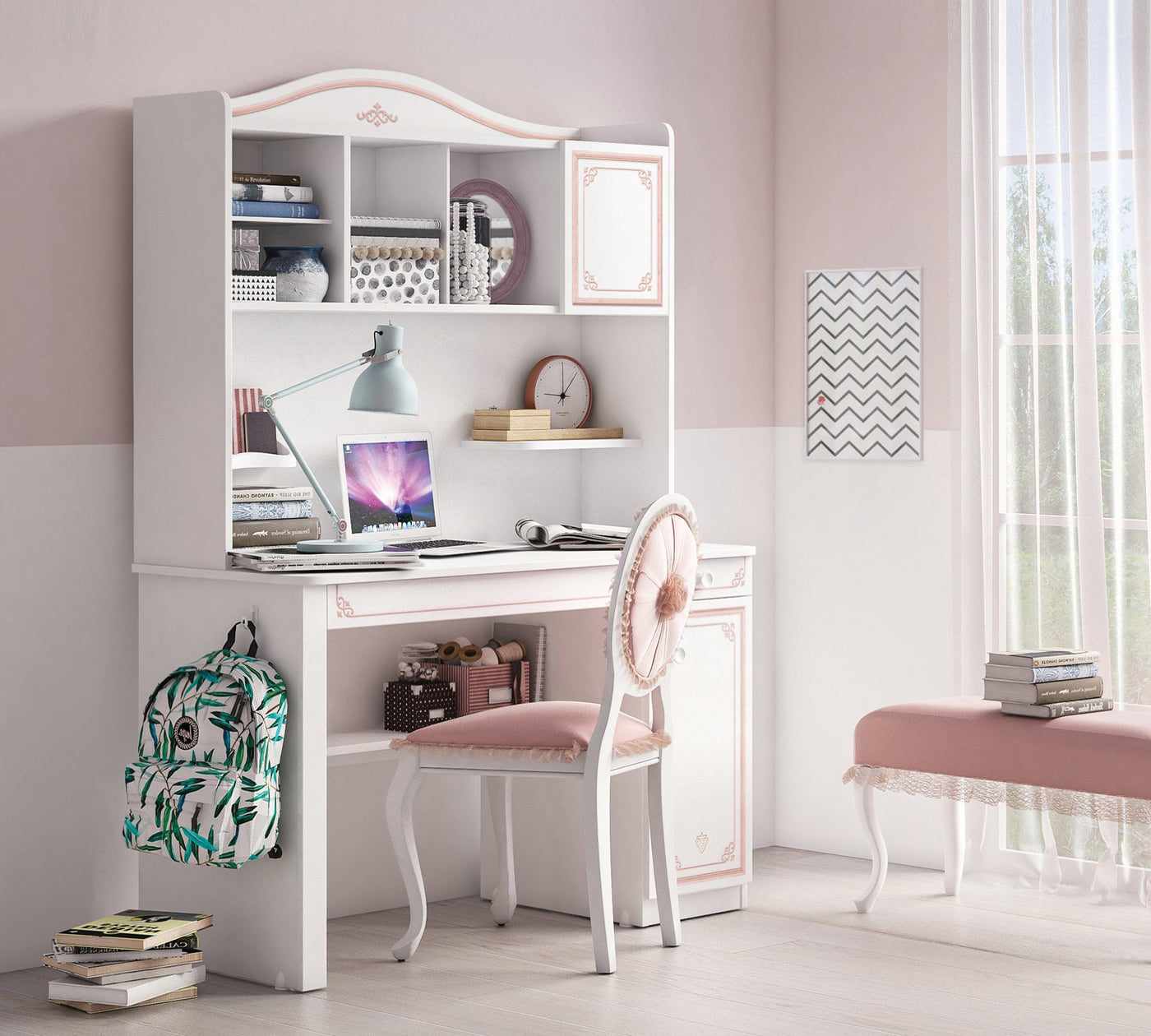 Selena Pink Study Desk