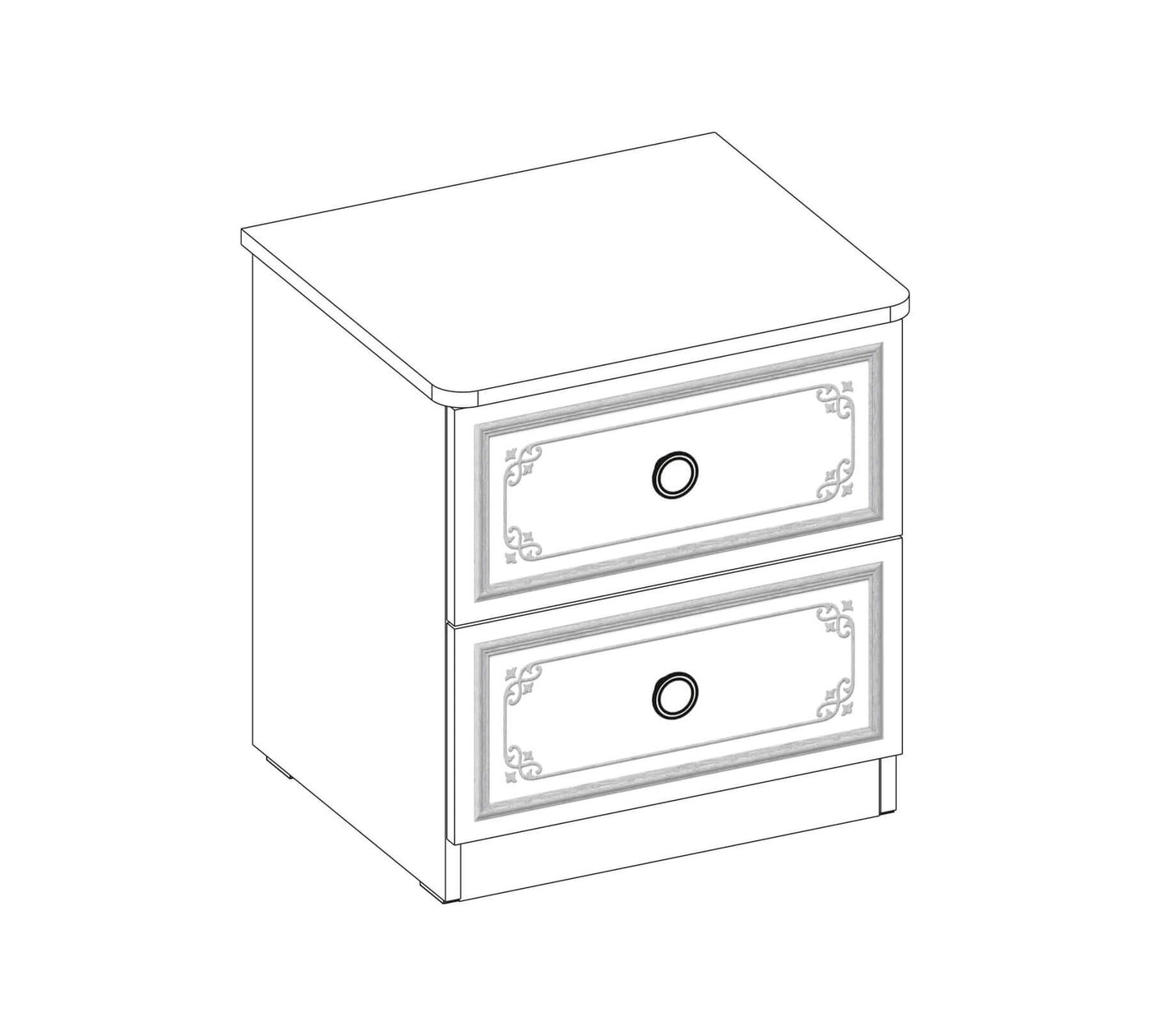 Selena Pink Nightstand - ON ORDER ONLY