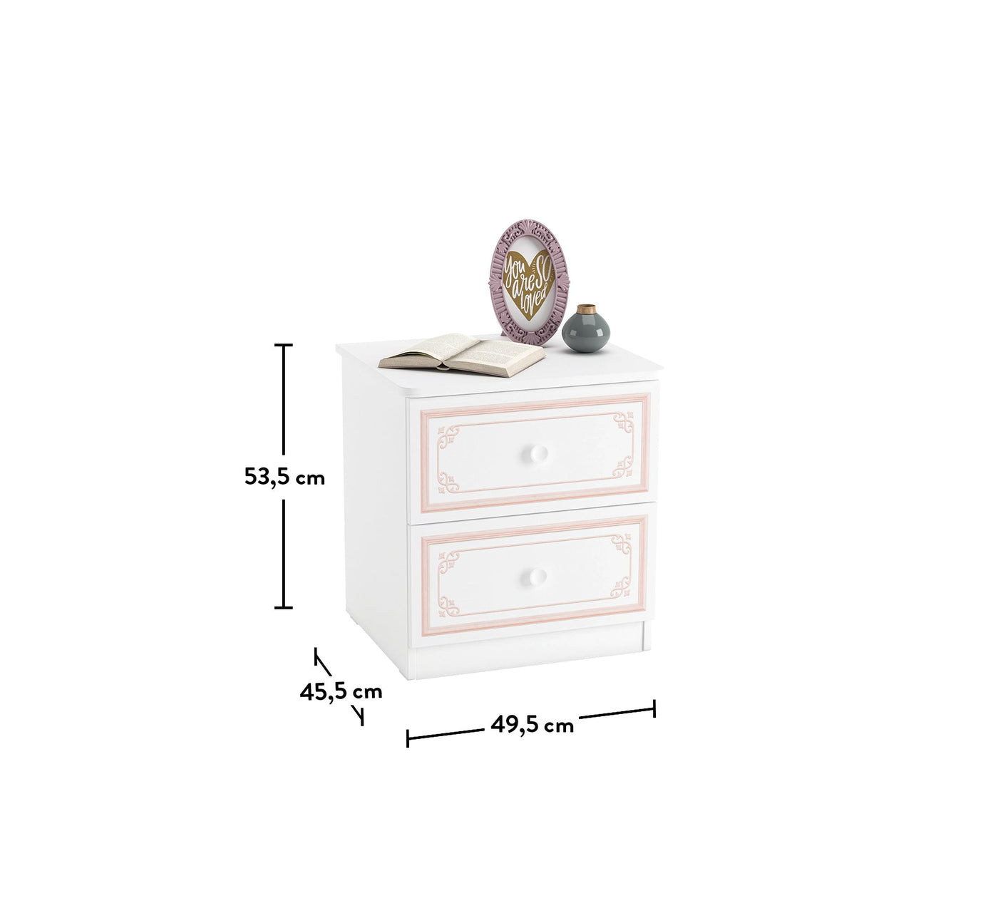 Selena Pink Nightstand - ON ORDER ONLY