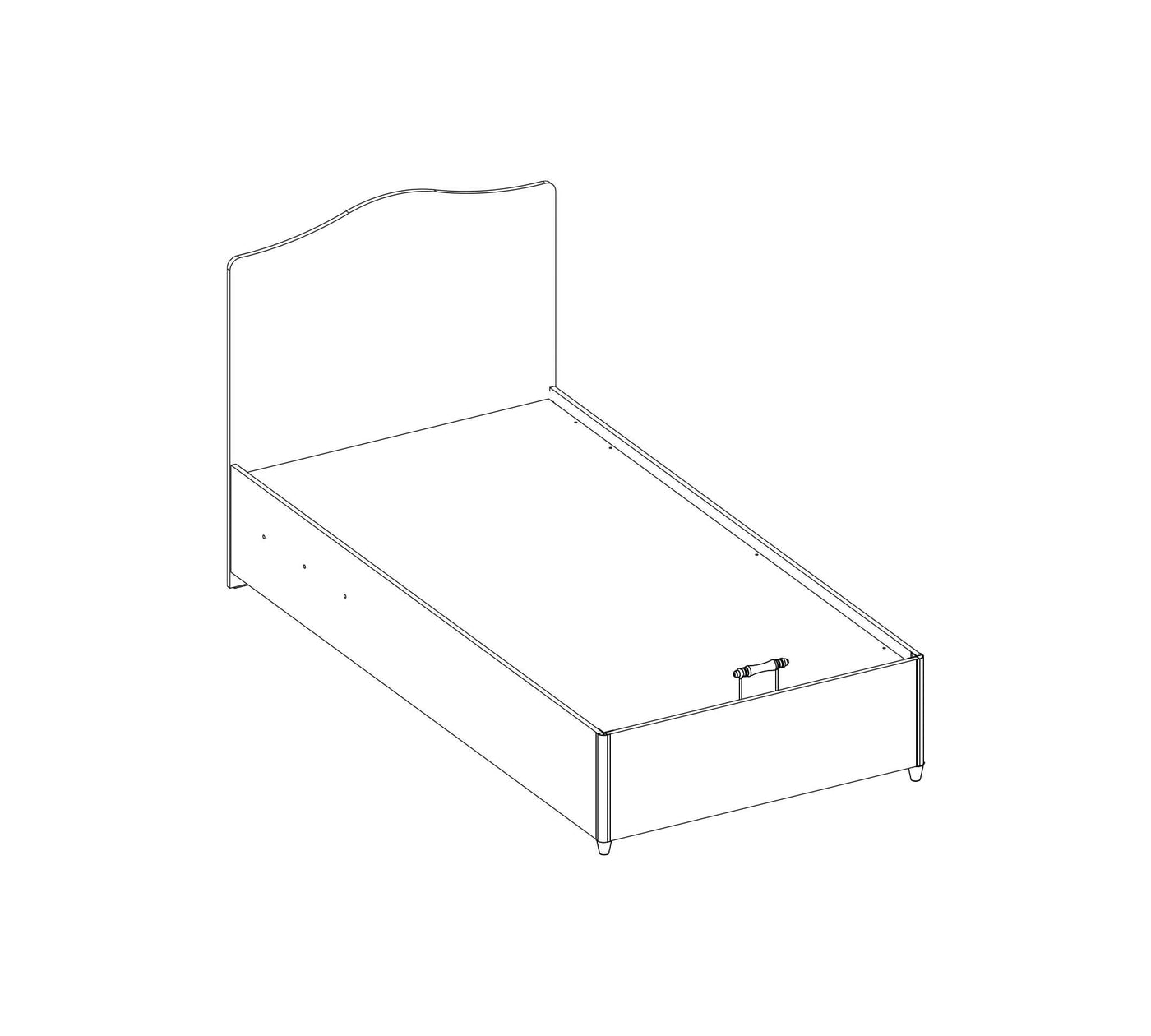 Selena Pink Bed With base [100x200 Cm]
