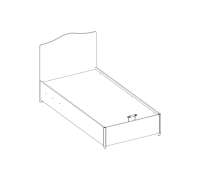 Selena Pink Bed With base [100x200 Cm]