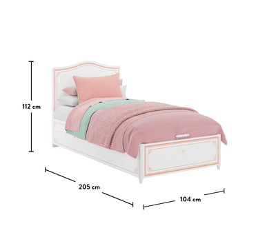 Selena Pink Bed With base [100x200 Cm]
