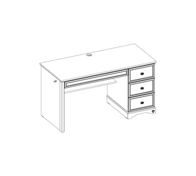 Rustic White Study Desk - ON ORDER ONLY