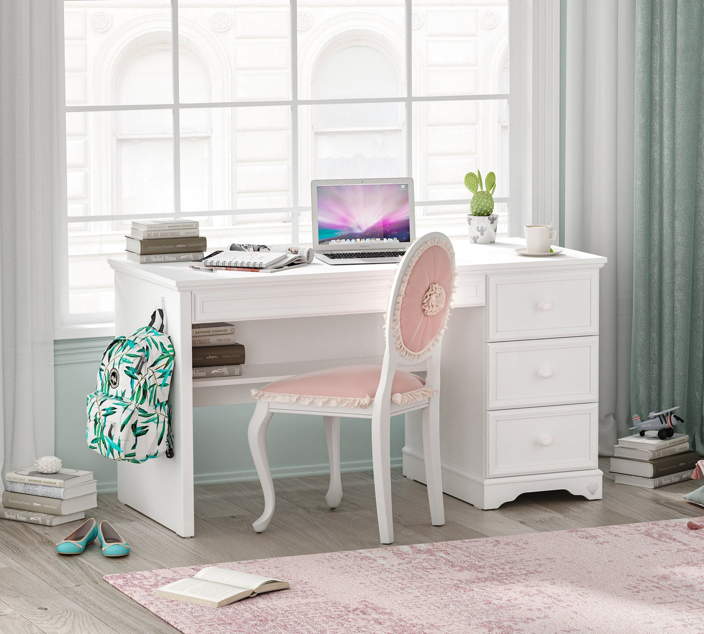 Rustic White Study Desk - ON ORDER ONLY