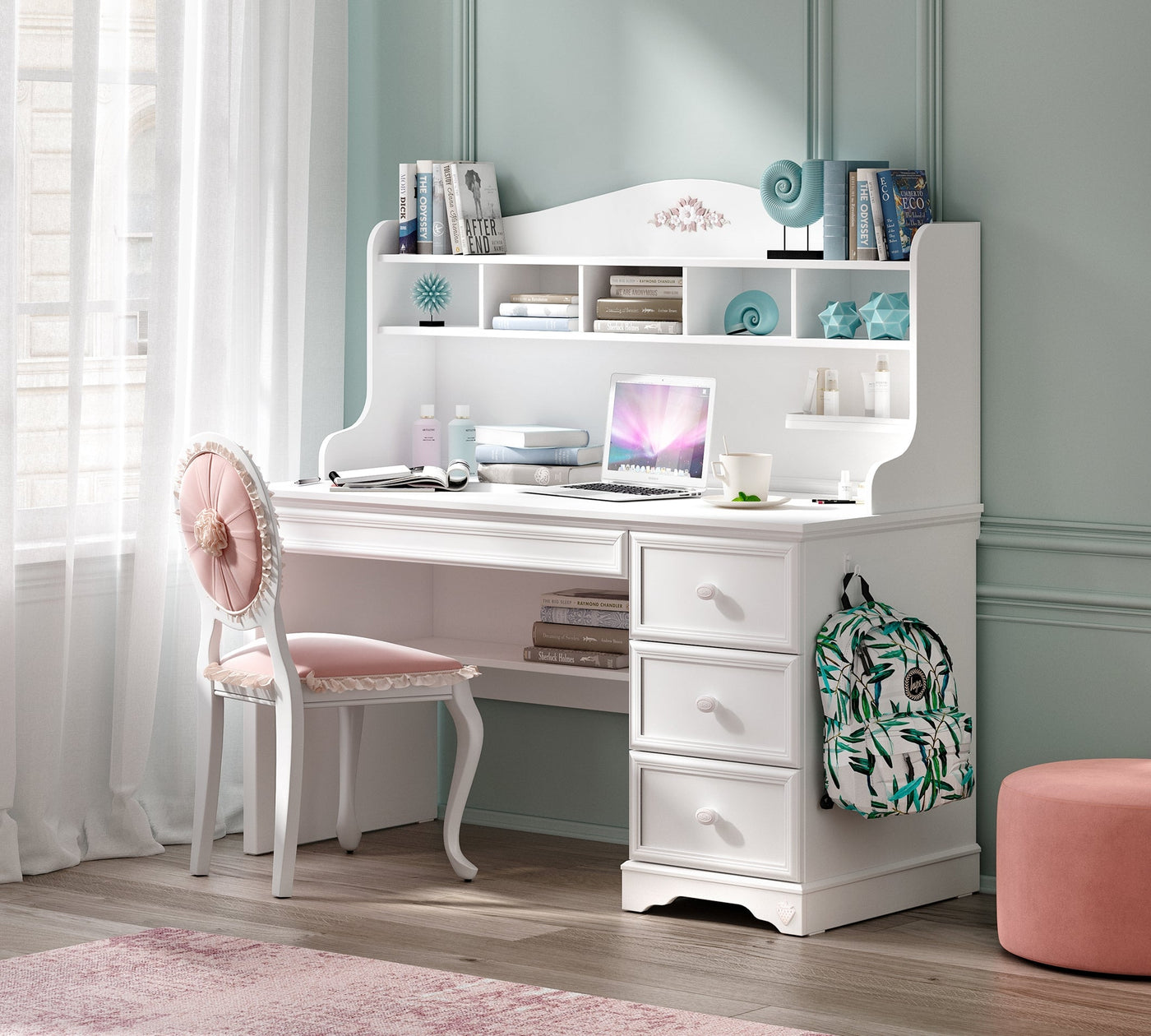 Rustic White Study Desk - ON ORDER ONLY