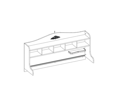 Rustic White Study Unit - New