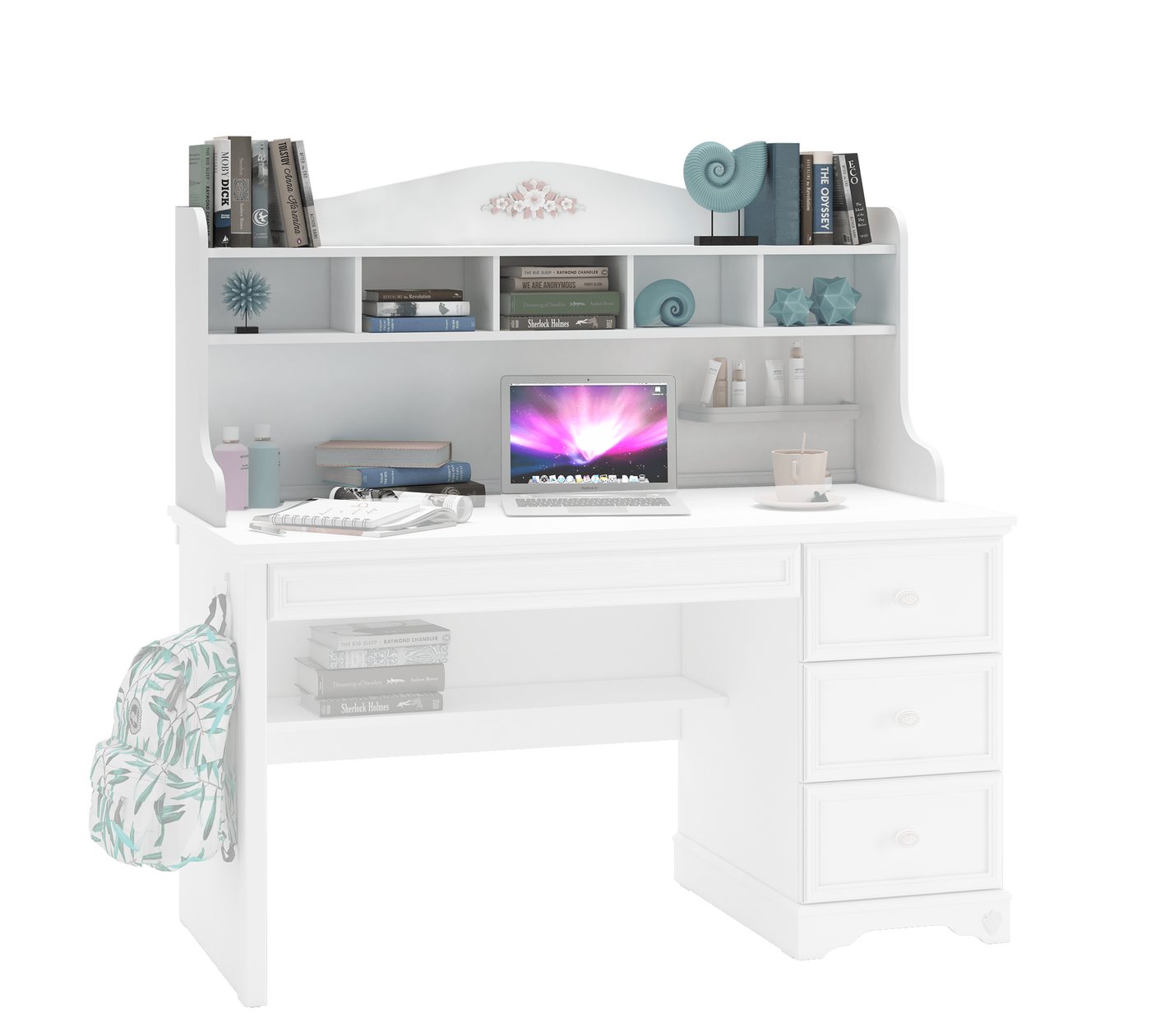 Rustic White Study Unit - New