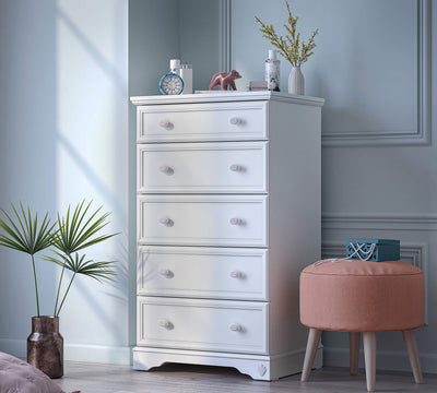 Rustic White Tall Dresser - ON ORDER ONLY