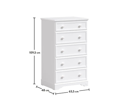Rustic White Tall Dresser - ON ORDER ONLY