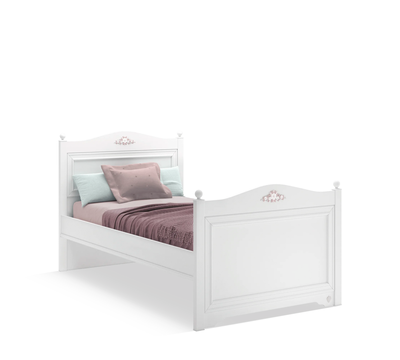 Rustic White Bed [100x200 Cm] - ON ORDER ONLY